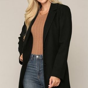 2-Button Knit Coat NEW